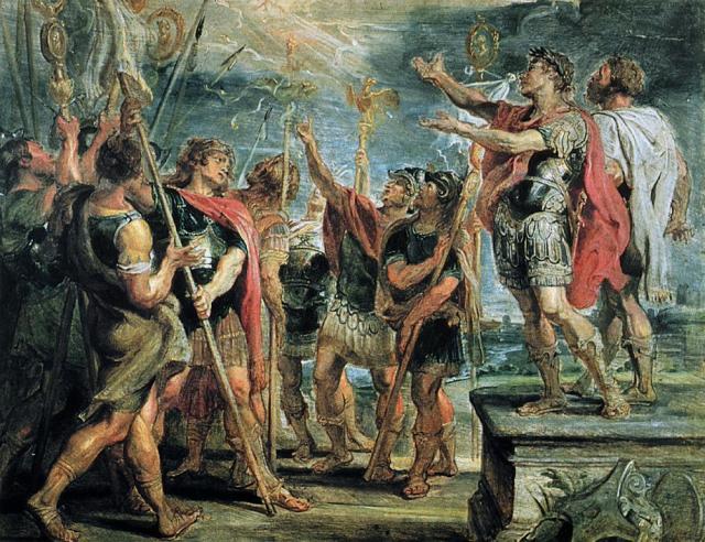 The Emblem of Christ Appearing to Constantine (1622) by Peter Paul Rubens