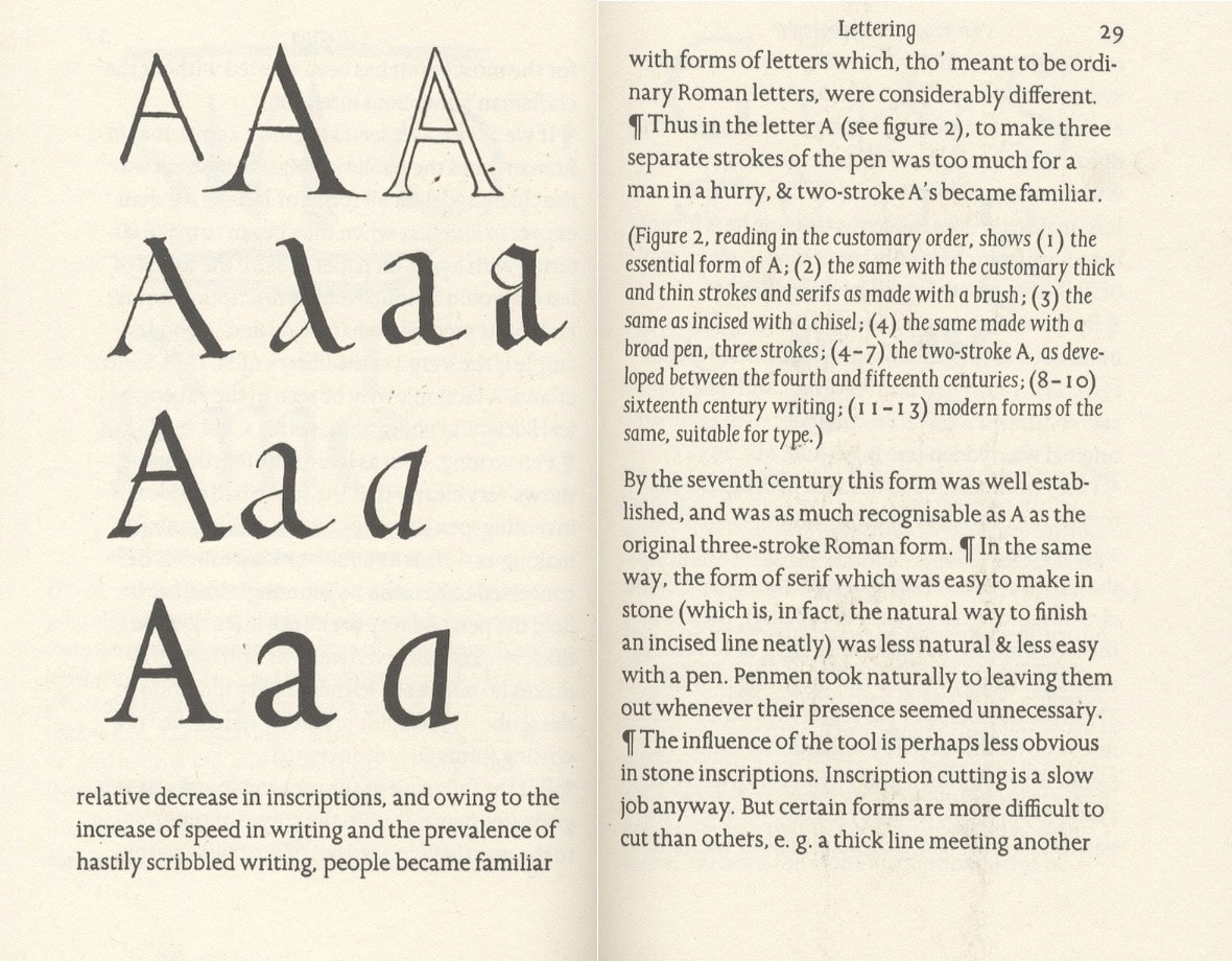 An Essay on Typography by Eric Gill, pp 28-29