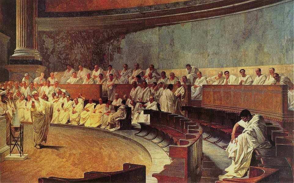 Cicero Denounces Catiline (1889) by Cesare Maccari