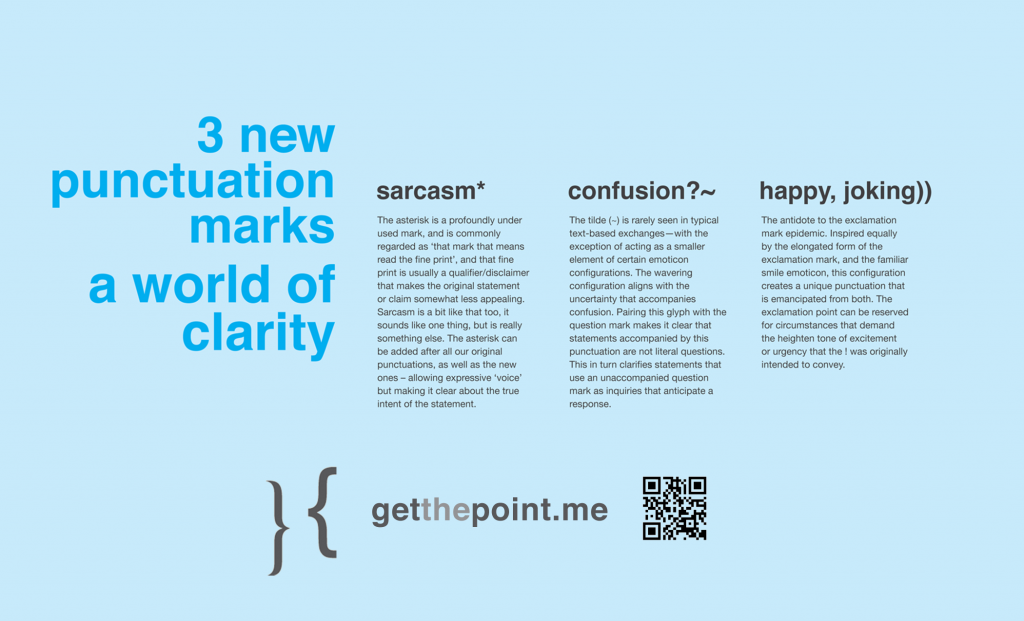 New punctuation marks from getthepoint.me.