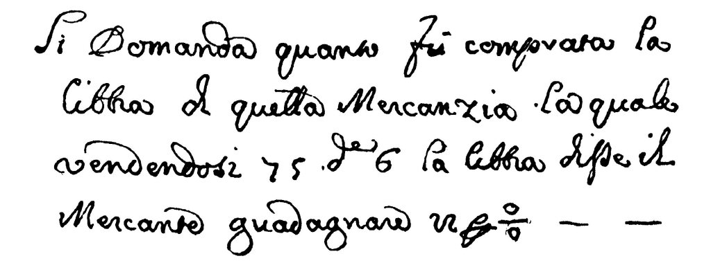 A percent sign written in 1684, as reproduced in David Eugene Smith's History of Mathematics. (Image courtesy of archive.org.)