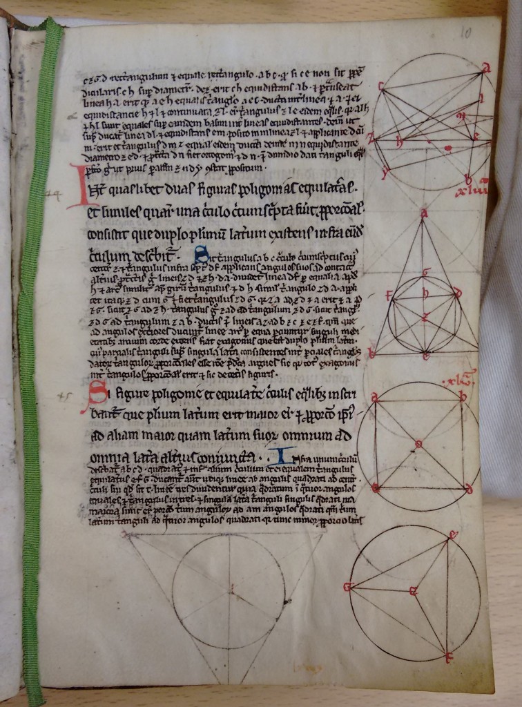 Jordanus Nemorarius [1225-1260]: De ratione ponderum. (c. 1290). (Image courtesy of the Crawford Collection at the Royal Observatory of Edinburgh.)