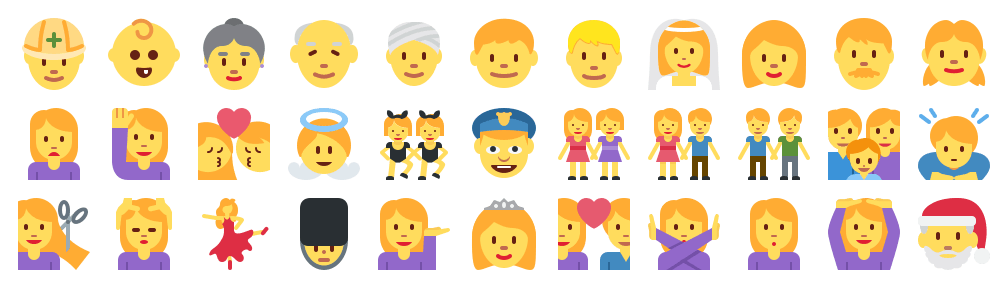 White people in Twitter's 2016 emoji