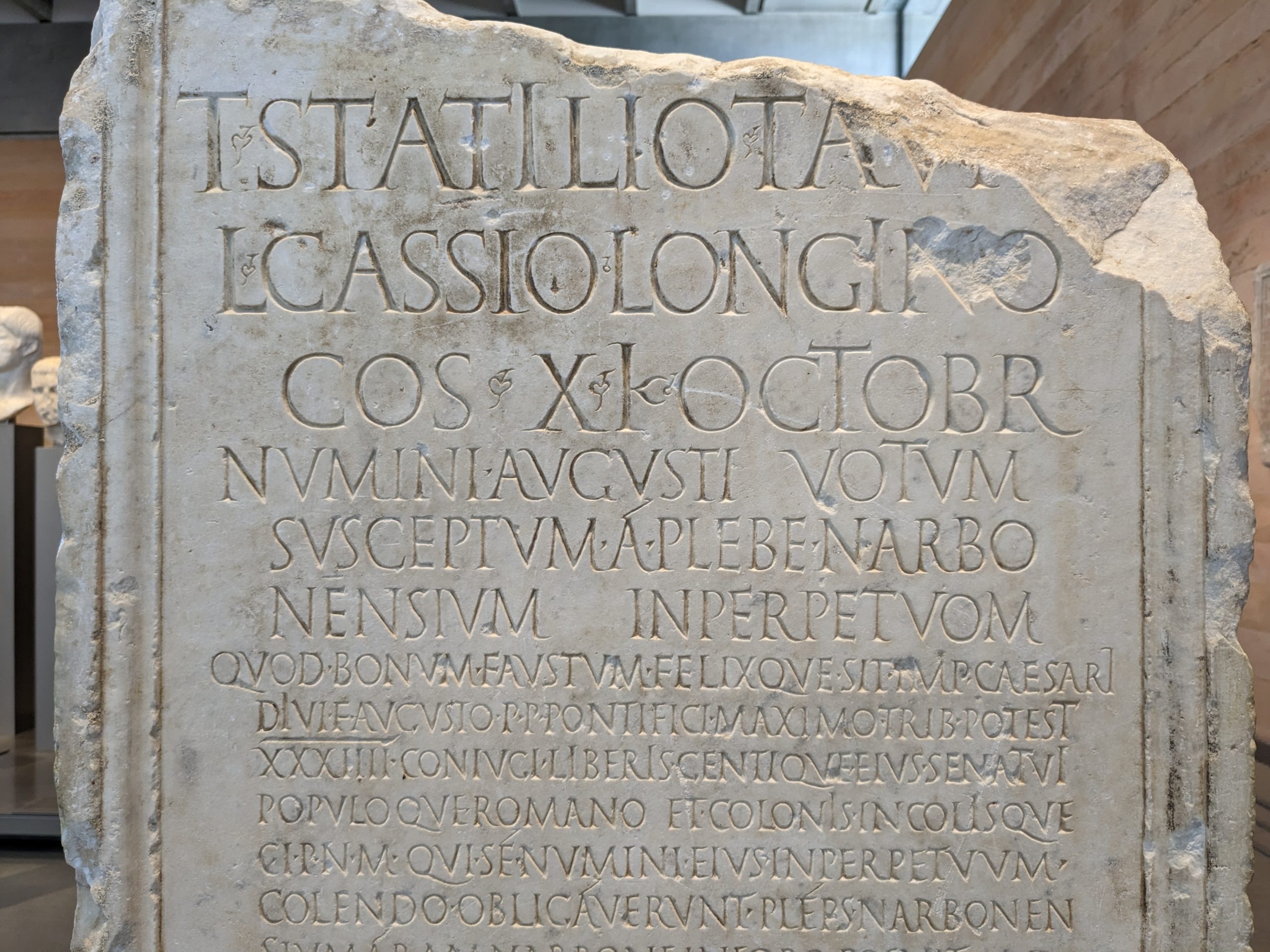 Base dedicated to the Numen of Augustus